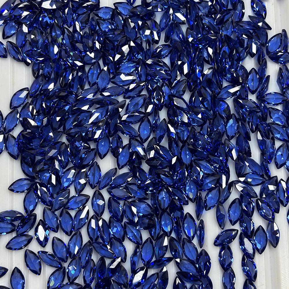 12 Pcs Marquise Cut   Natural Blue Sapphire Flawless Gems 10x5 Mm Lot