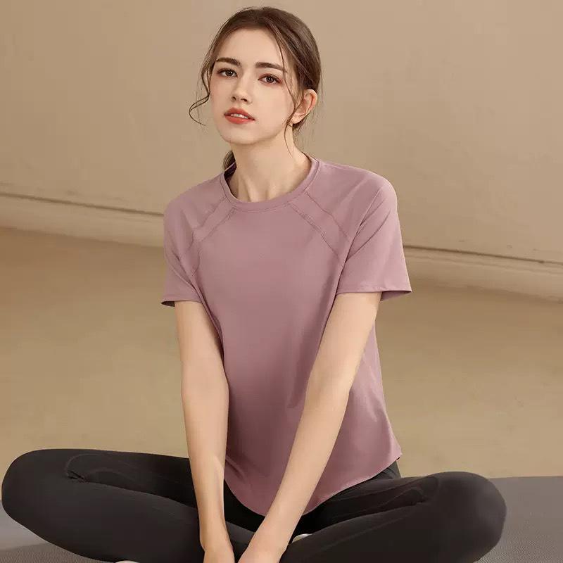 

Women s Short Sleeve Quick-Dry Yoga Workout Top L синій