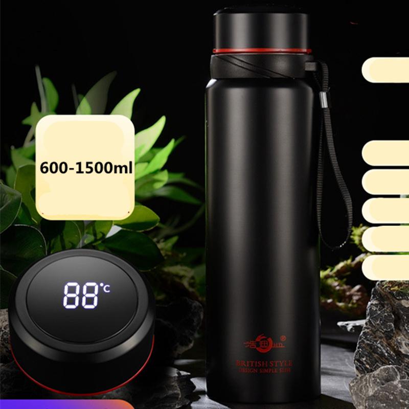 420-1500ml Große Kapazität Vakuum LED Smart Temperatur Digitalanzeige Thermosflasche Thermoskanne für Tee Wasserflasche Kalt/Warm halten