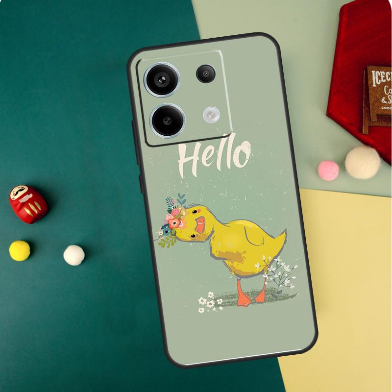 Cartoon Cute Animal Duck Case For Xiaomi Redmi Note 14 Pro 13 12 11 10 15 Pro Plus Redmi 15C 14C 13C 10C 12C 15 Funda