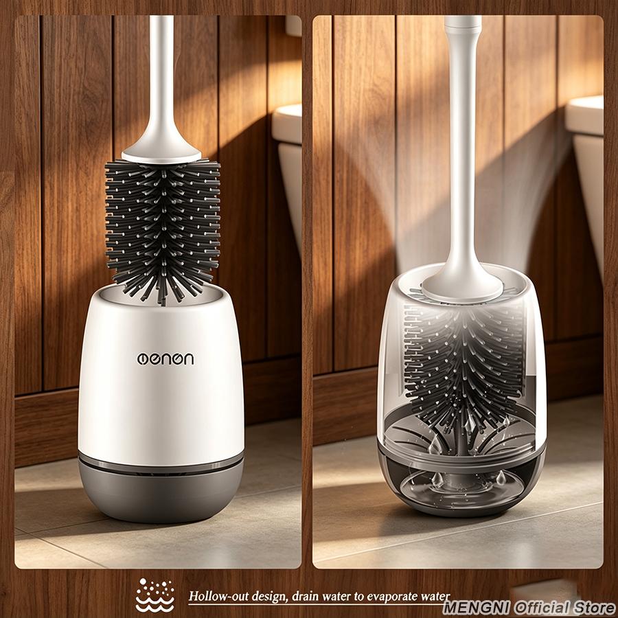 Wall-mounted Toilet Brush Bathroom Accessories Wall Floor Bathtubs Cleaning Tools Cleanliness Silicone Brush
