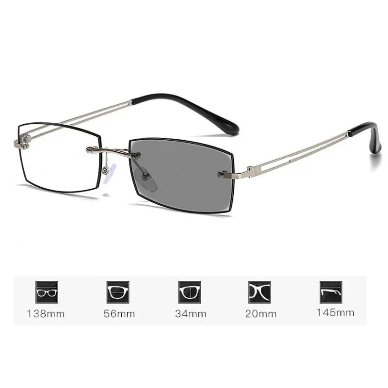 Fashion Intelligent Pochromic Reading Glasses Color Changing Far Sight Eyeglasses for Men Women Vintage Outdoor Sunglasses