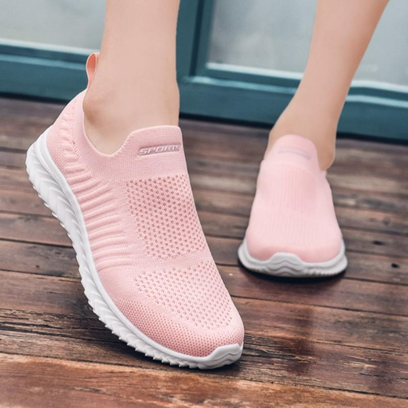 Fashion Men's Sneakers Lightweight Casual Shoes Mesh Soft Vulcanize Shoes Outdoor Fashion Couple Loafers Slip-on Plus Size Running Shoes