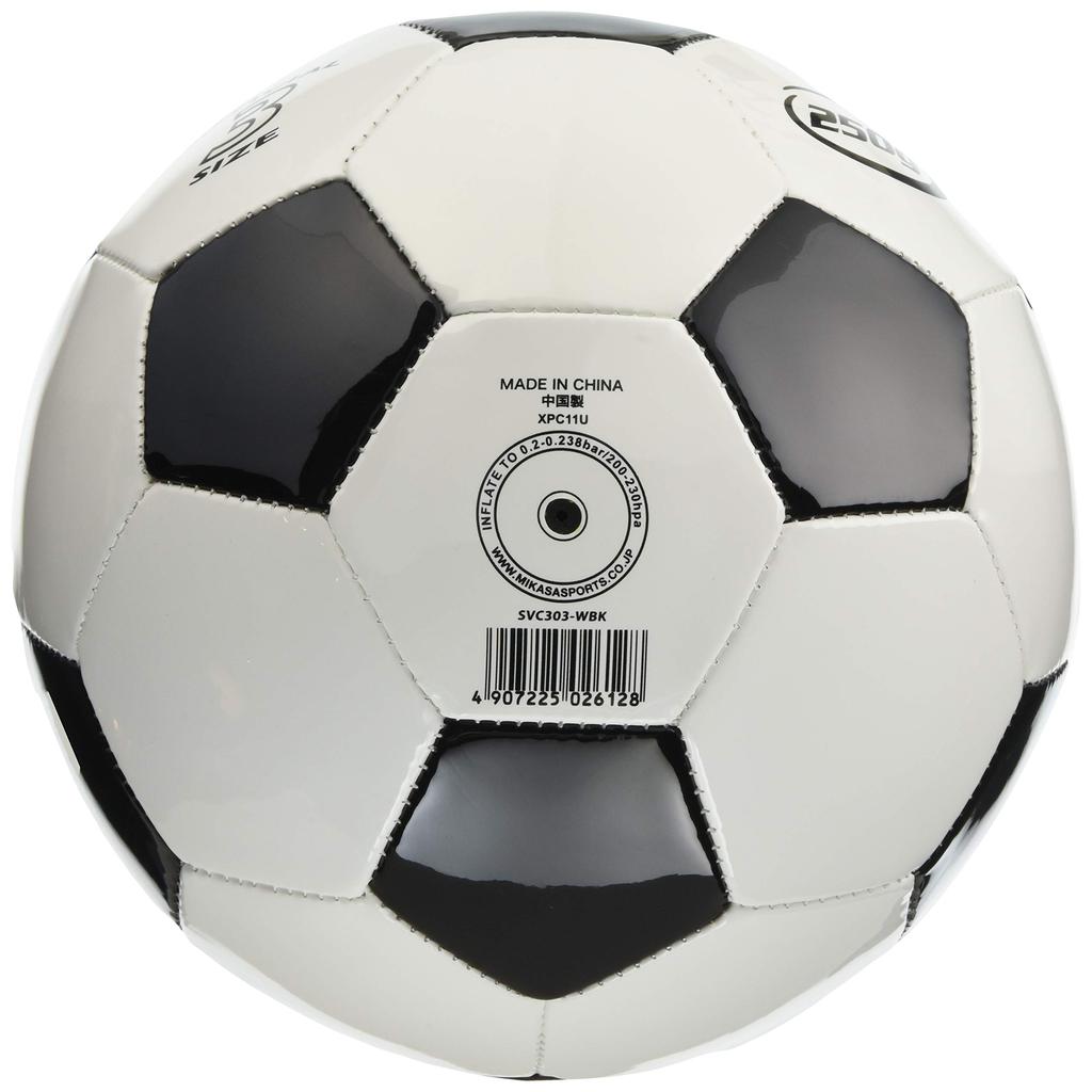 MIKASA Junior Soccer Ball 3 elementary school 250g Stitched Ball Recommended internal pressure No. (for students) Approx. White/Black SVC303-WBK 0.35
