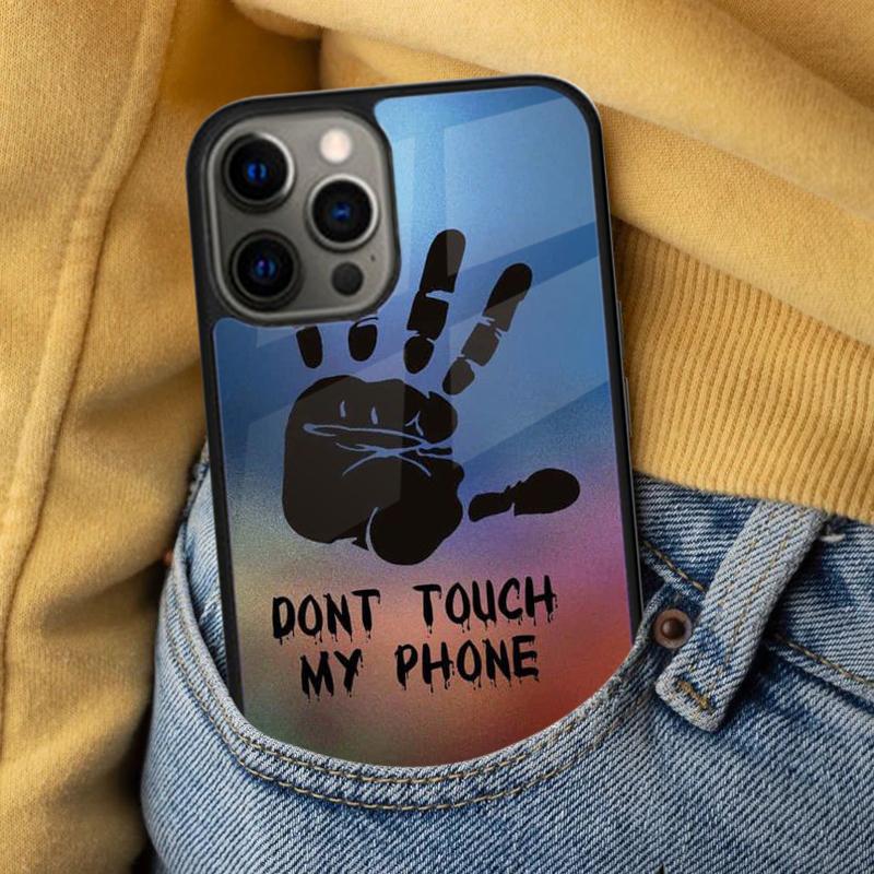 Don't Touch My Phone Soft Phone Case for iPhone 17 Air 16e Pro max 15 Pro 13 14 Plus 11 12 MagSafe Magnetic Coque