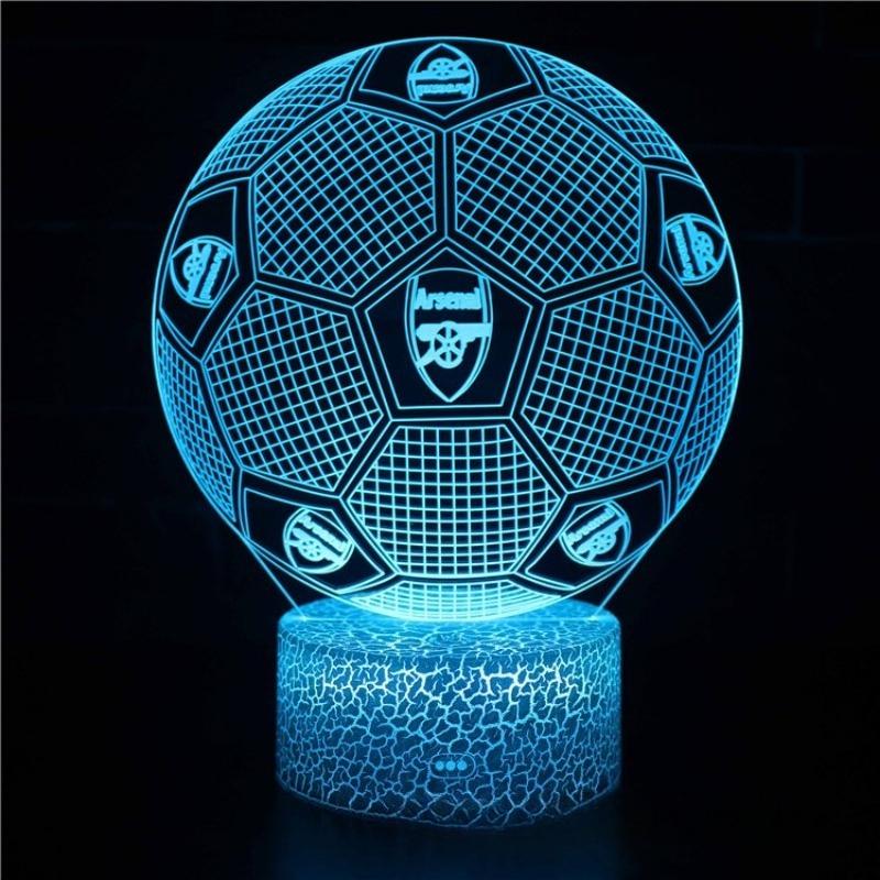 Five Major Leagues Football Club Team Standard 3D Night Light LED Colorful Touch Remote Control Night Light
