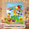 Custom Personalized Tapestry,Numberblock Print Custom Name Text Wall Art Hanging for Bedroom