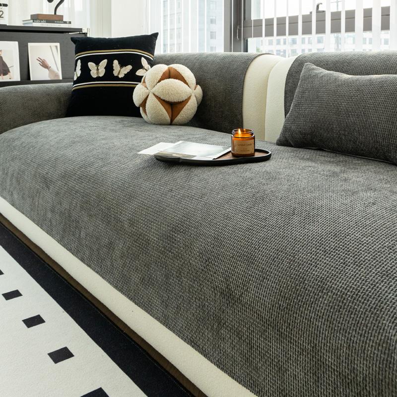 Universal Four Seasons Chenille Sofa Cover Anti-Pet Scratching Couch Protector Mat Wrap Side Living Room Carpet Defense