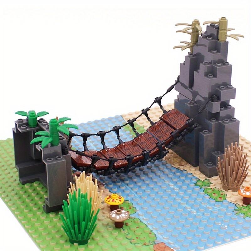 Drawbridge Set Mountain Bridge Stone Classic MOC Bricks Accessories Constructor Building Blocks Parts 6083 23996 63141
