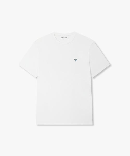 [Emporio Armani Underwear] Men s Rayon Blend Crewneck Lounge T-shirt 0816134037 [Shipped from Korea] 100% Authentic White - M