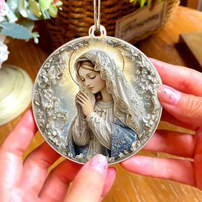 1/2 szt. Akrylowa ozdoba Błogosławiona Maryja Panna ze smyczą Dom Biuro Wewnątrz Choinka