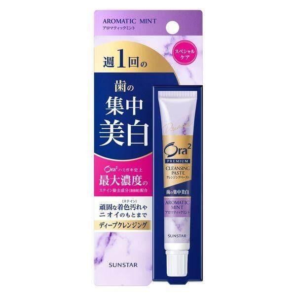 Sunstar Ora2 Premium Intensive Whitening Toothpaste Cleansing Paste Premium Mint  Aromatic Mint 17g