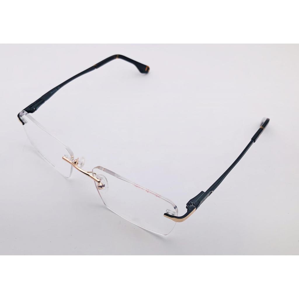 RSINC Randlose Fassung/Brille/Sehbrille Metall, Für Männer und Frauen, Tom Gold Schwarz 241004 55-17-142 (IB-12) N2 Tom Harry Gold Schwarz | IB 12