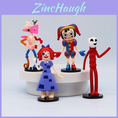 Ensemble Figurine Pvc Cirque Magique Lapin Clown Dessin Animé Décoration de Gâteau 8 Personnages 11cm