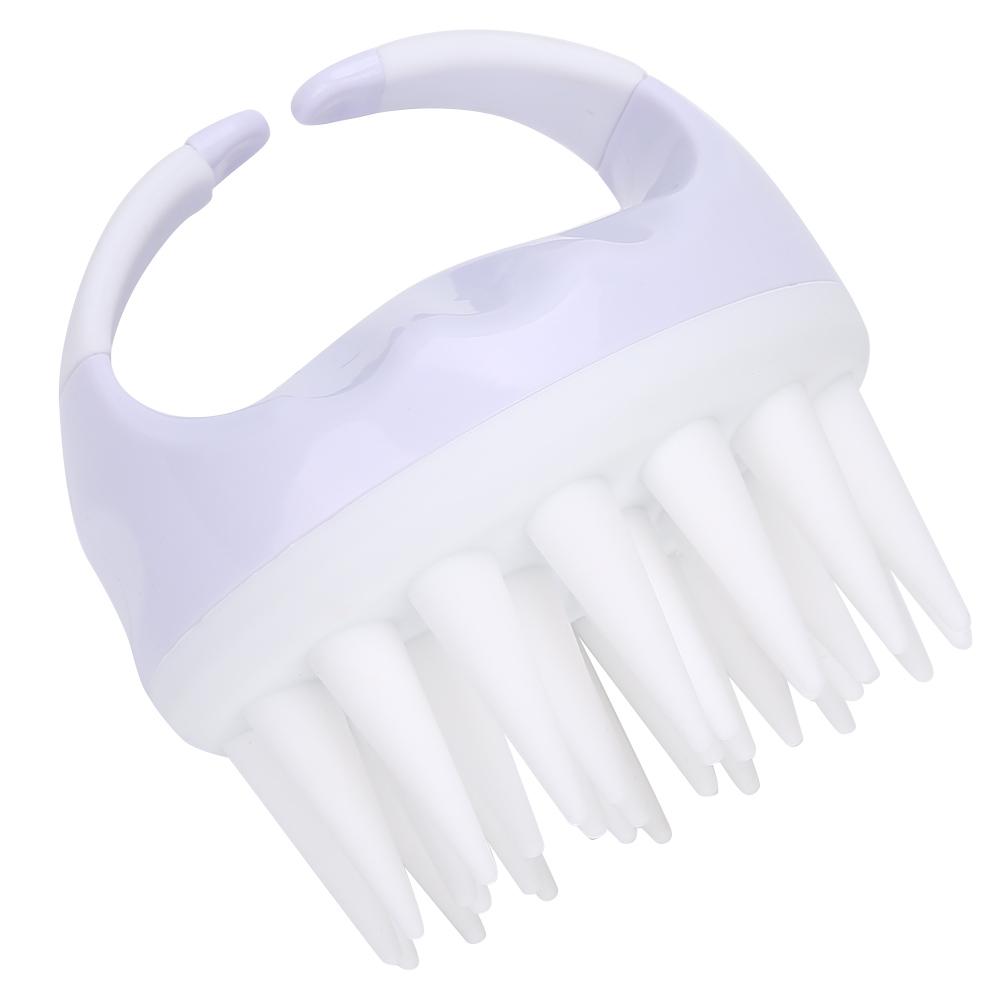 

Ручная щетка для мытья волос, портативная расческа для мытья головы, массаж кожи головы, фиолетовая белый