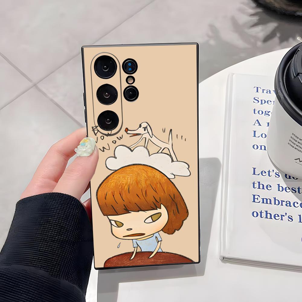 Y-Yoshitomo Nara Phone Case For Samsung S26 Ultra S25 Edge Ultra S23 S22 S21 S20 Ultra Plus S24 Fe Cover