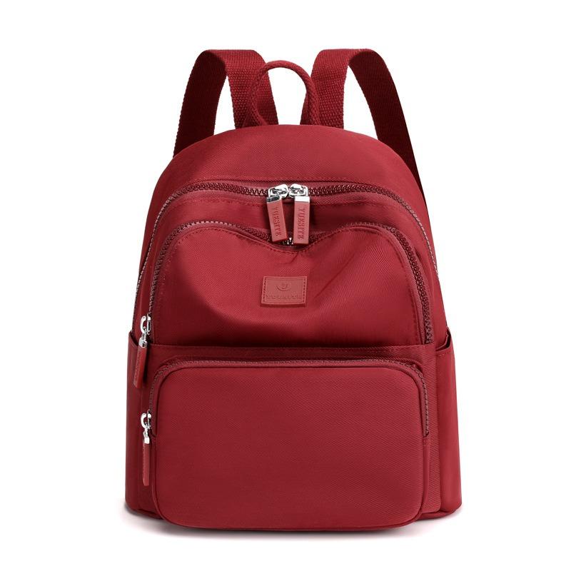 Women's Fashion Casual Solid Color Backpack, New Trend College Student Travel Large Capacity Small Backpack