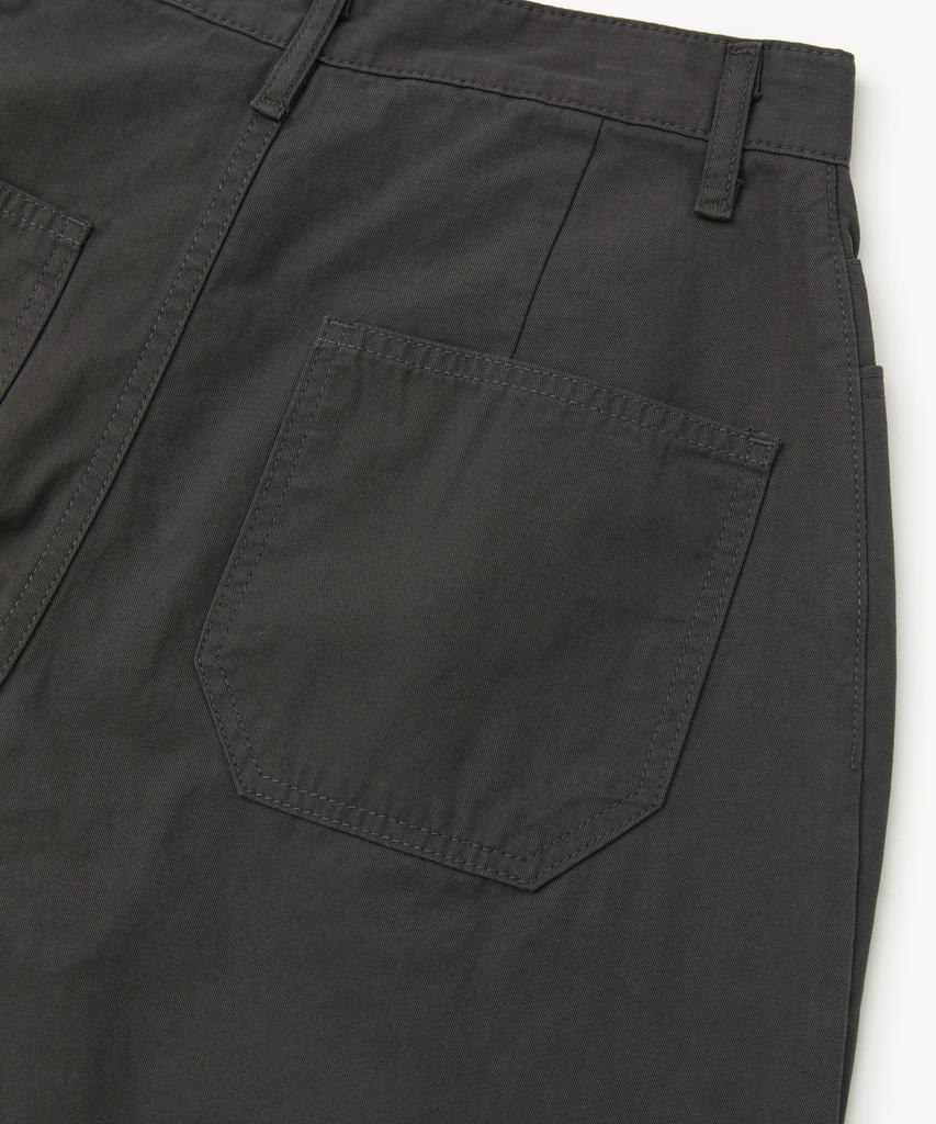 COFWI Flow Single-Pleat High-Density Cotton Pants Dark Gray