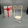 3D Night Light with Solid Wood Base - Erasable Luminous Acrylic Message Board