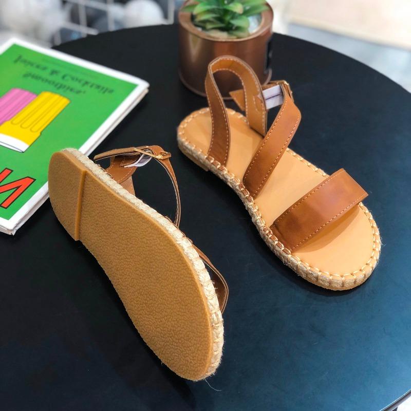 Snake Print Sandals Women New Ankle Strap Flat Sandals Buckle Comfortable Women's Shoes Fashion Casual Open Toe Sandals