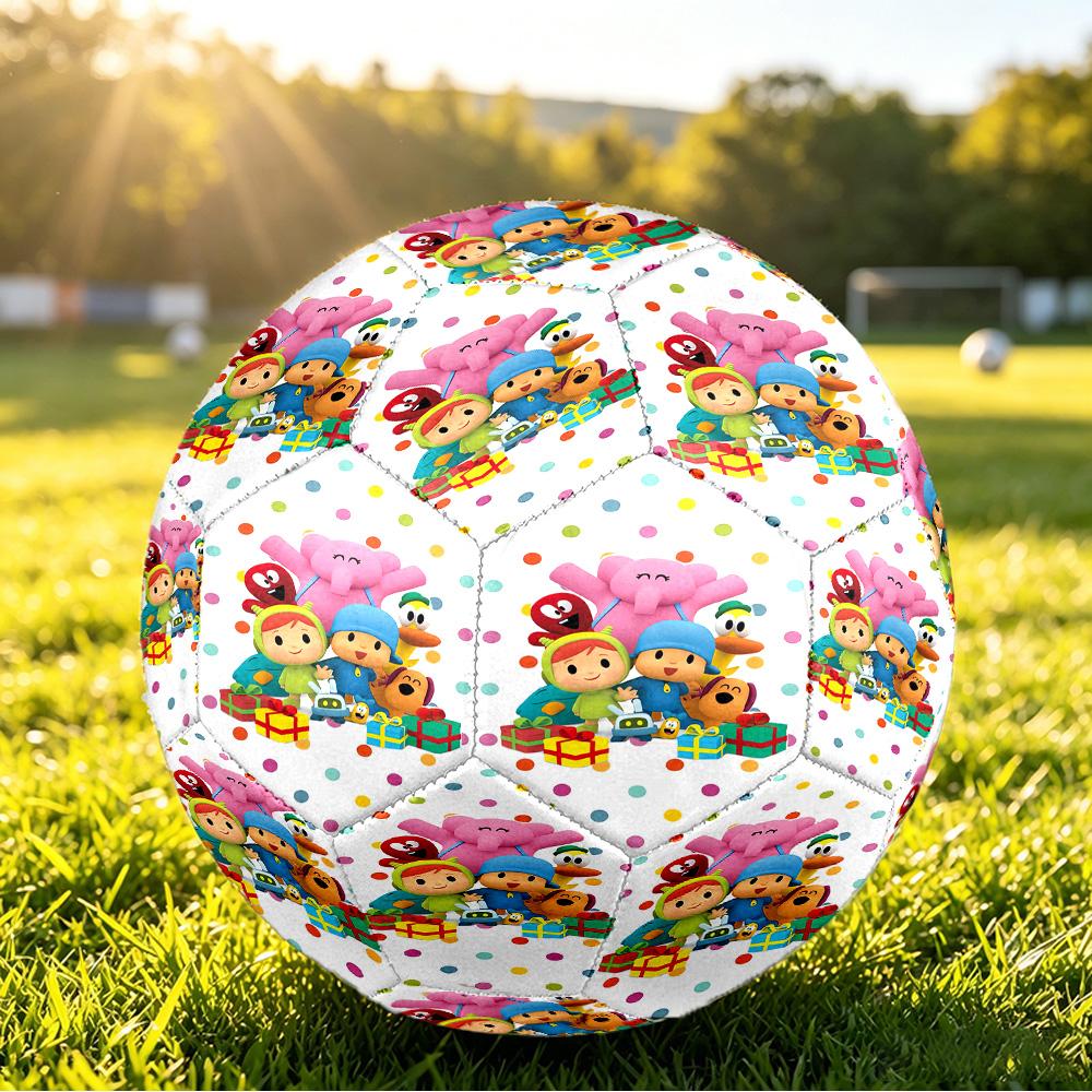 Size 5 Football Pocoyó cartoon Pattern, Wear‑Resistant Soccer Ball for Match Training Daily Sports Play