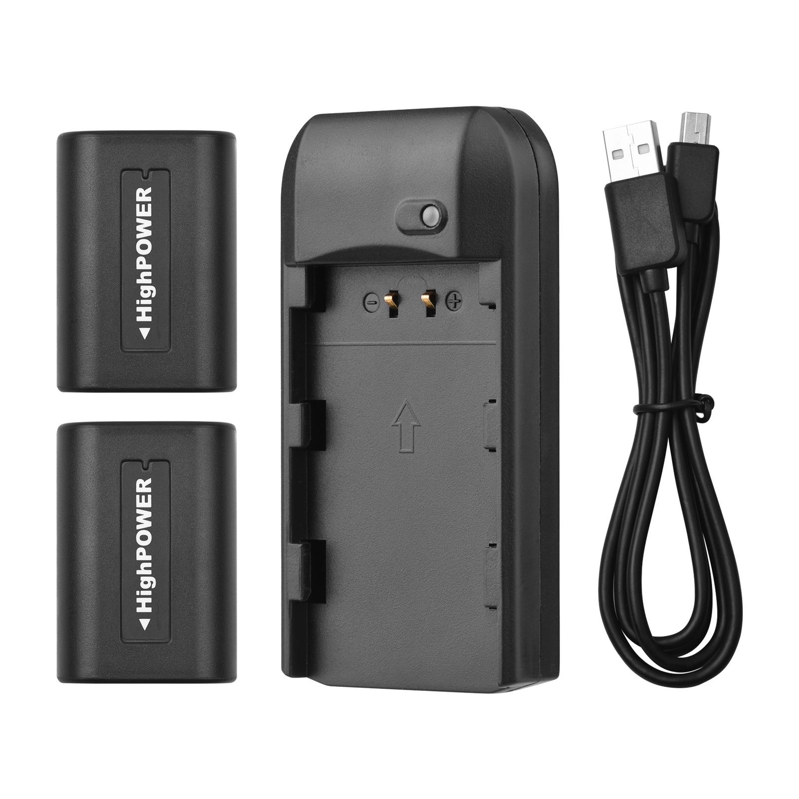 

Зарядное устройство NP-FV5 со светодиодным индикатором + 2 батарейки NP-FV5 PLUS 3,7 В 1000 мАч с USB чёрный