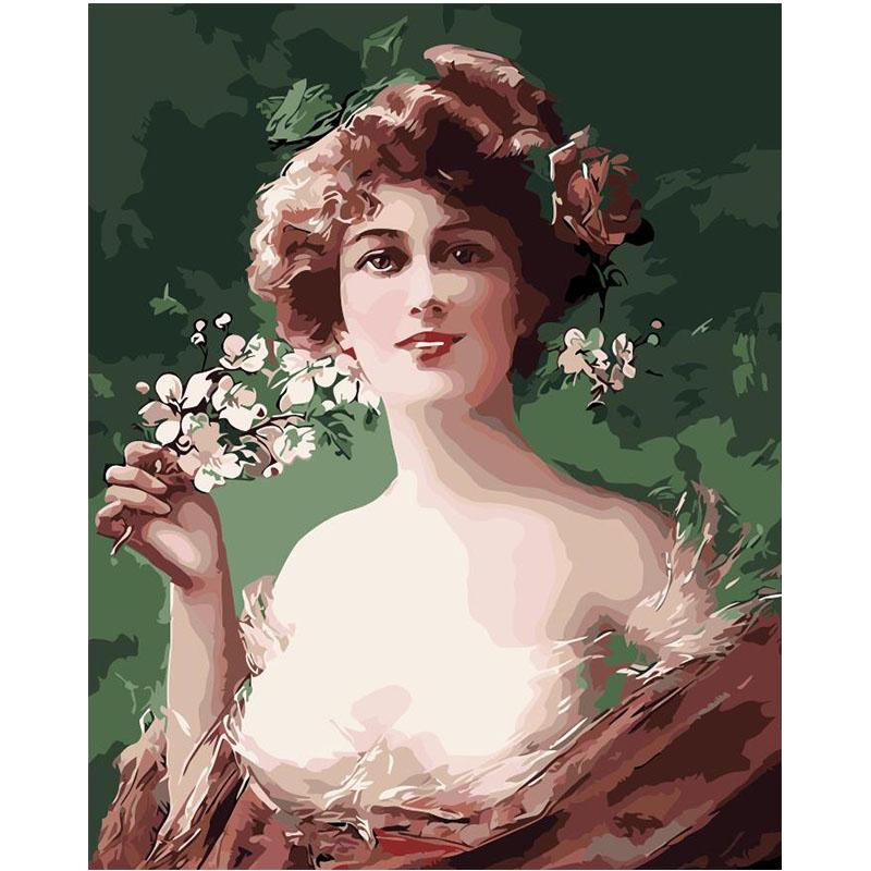 

DIY картина маслом по номерам ремесленный декор 40x50 см безрамная портретная живопись