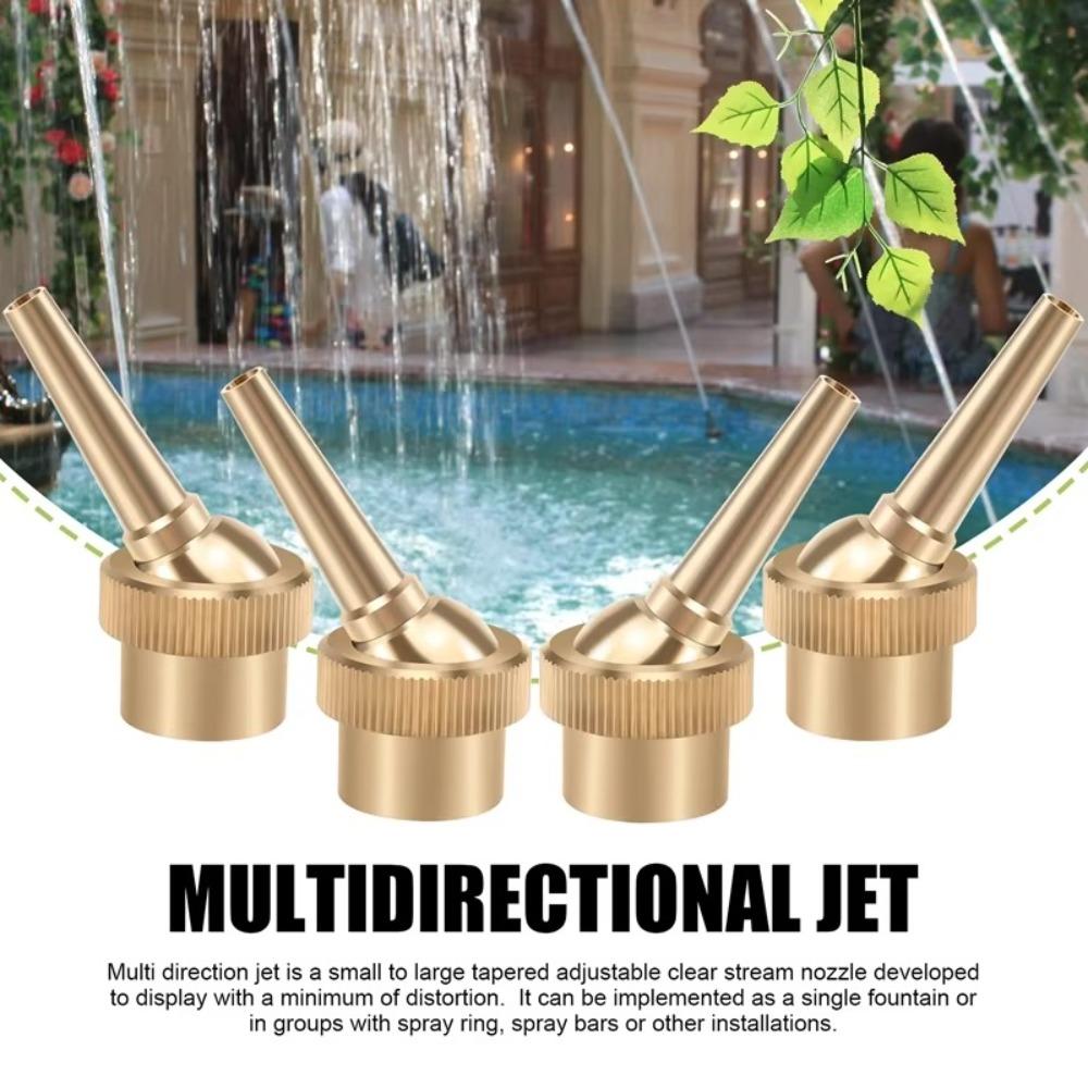 1/2" 3/4" 1" Jet Rett Fontenedyser Messing Sprøytehode Svømmebasseng Fontenedyse