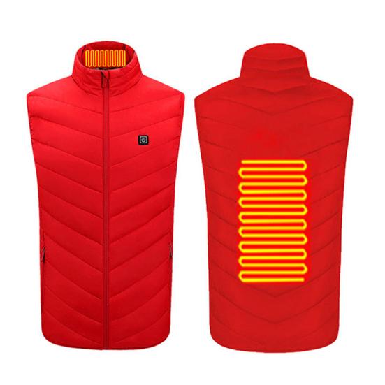 Unisex Heated Waistcoat USB Heating Jacket 3 Temp Modes 2 Zones Vest Coat Stand