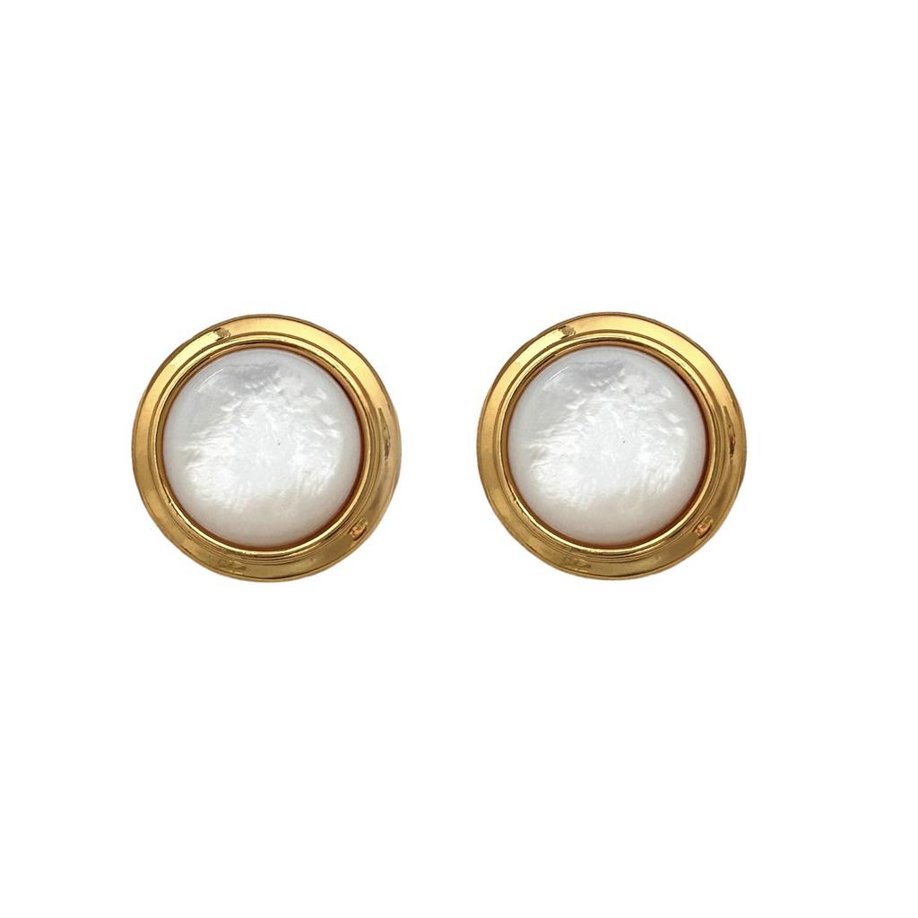 Gentle And Delicate Geometric Fritillary Stud Earrings, Niche And Versatile, Elegant And Simple, High-End Luxury Earrings, Women