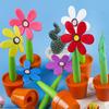 1 Piece Potted Plants Sunflower Ballpoint Pen Cute Kawaii Stationery Office School Supplies Creative Gift Funny