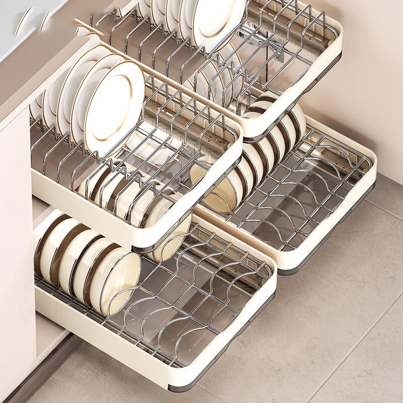 Kitchen Cabinet Pull-Out Dish Drying Organizer