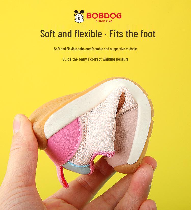 Bobodou Spring Breathable Mesh Toddler Shoes, Soft Sole Infant Functional Shoes for Boys and Girls.