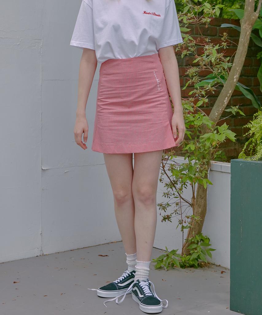 Near And Dear A-Line Mini Skirt_Red