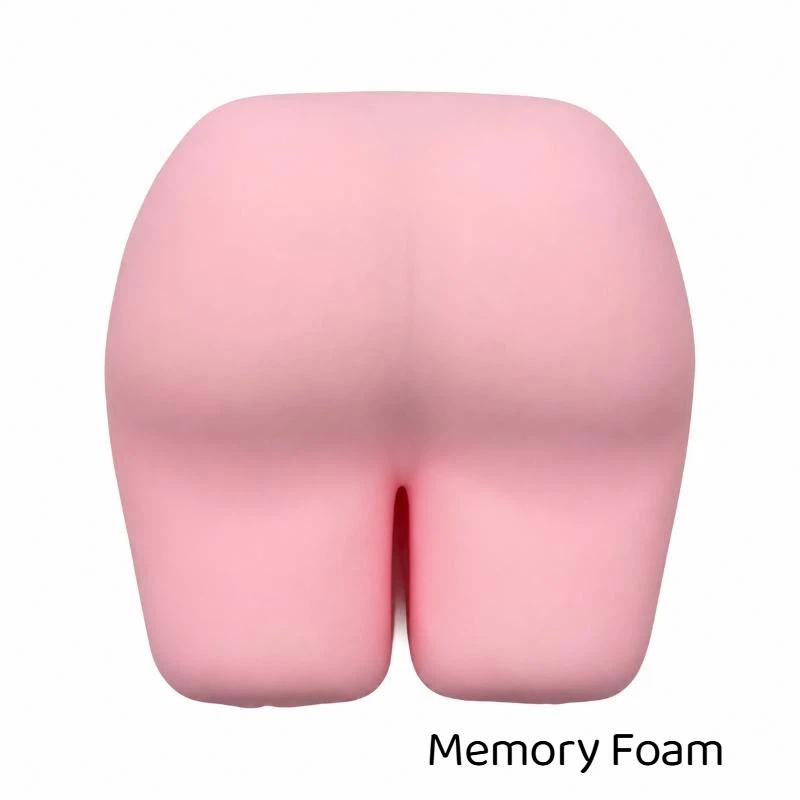 Creative Hip-shaped Pillow 1Pcs Portable 3D Soft Foam Bolster Skin-friendly Cushion for Stomach Sleeping Travel