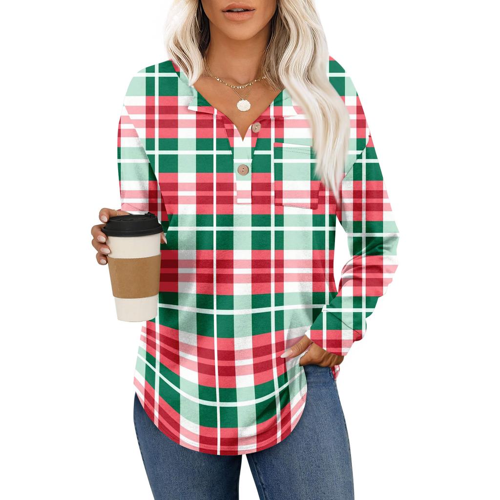 Top de damă retro cu imprimeu, la modă, cu mânecă lungă