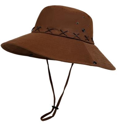 Vintage Western Cowboy Hat Children Wear Summer Outdoor Mountaineering Big Brim Sun Hat Sun Protection Bucket Hat