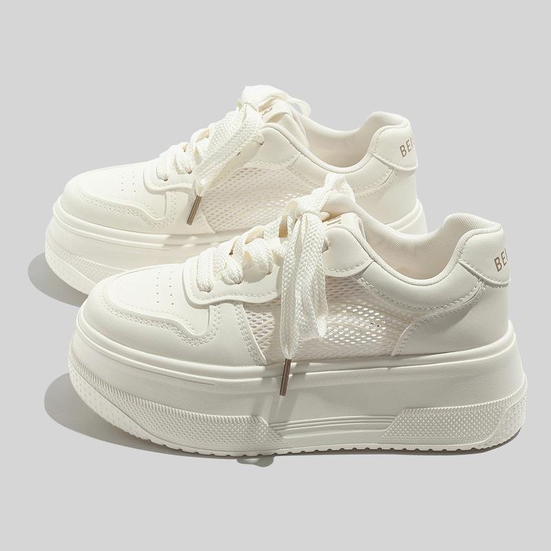Belle heightening little white shoes 2026 thick-soled muffin board shoes mesh casual shoes LZ6099