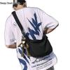 Unisex Trendy Canvas Crossbody Bag: Hip Hop, Japanese, Casual & Versatile Design for Students