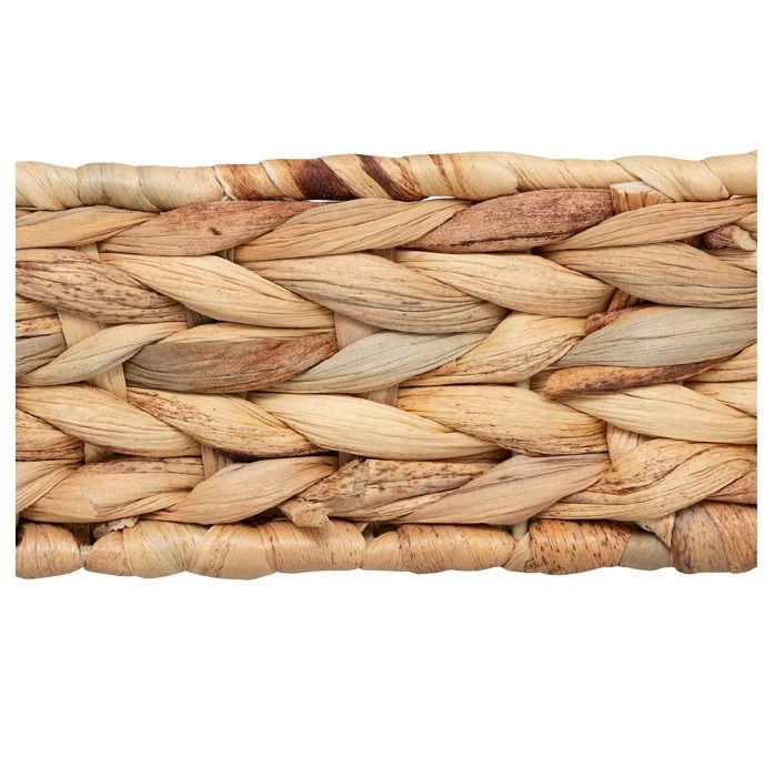 Range couverts - Tresse marron - 4 compartiments - L.34 x l.24 x H.7 cm