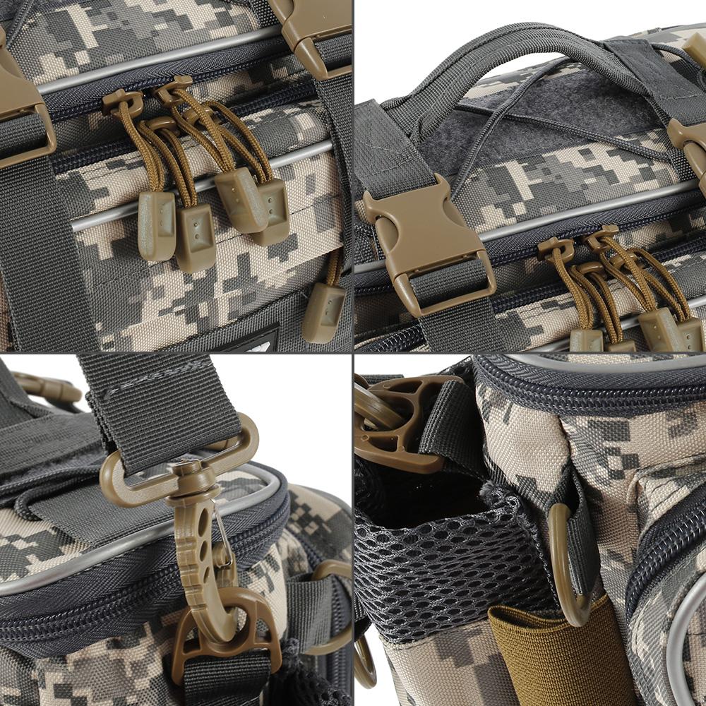 Fishing Tackle Bag Waist Pack Oxford Cloth Waterproof Fishing Tackle Storage Bag Shoulder Bag Outdoor Camping Crossbody Bag