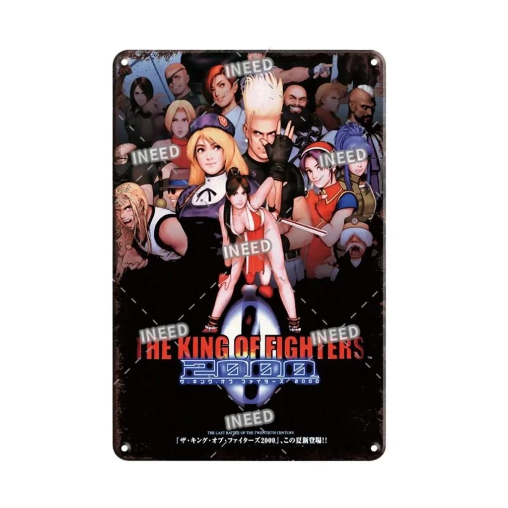Vintage King Of Fighters Metal Tin Sign Classic KOF Game Poster Retro Gamer Room Decor Wall Art Plaques for Home Decor