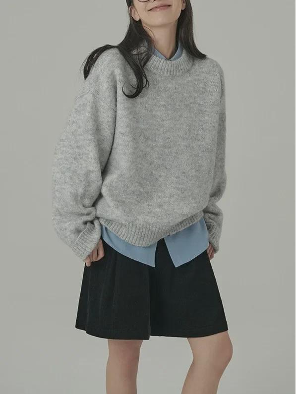 Nuonuo Women's Cozy Autumn/Winter Wool Knit Sweater - Round Neck, Versatile and Stylish