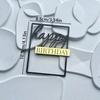3pcs/1PC Happy Birthday Square Acrylic Cake Topper Gold Silver Rose Gold Birthday Party Cake Decoration Accessories