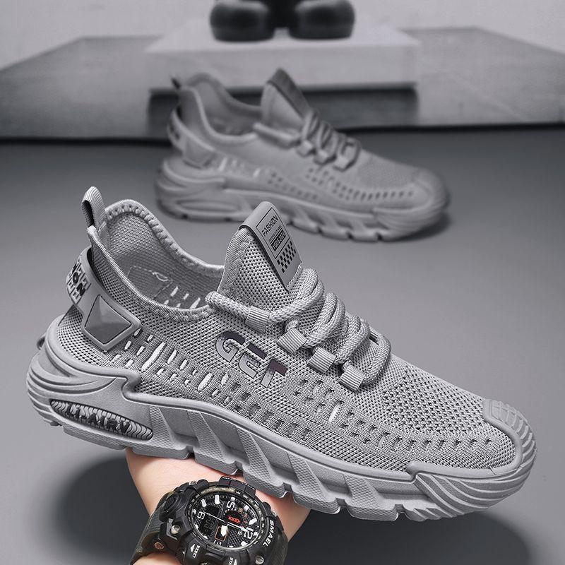 Large Size Spring and Summer Breathable Mesh Shoes Versatile Sports Shoes Soft Sole Casual Driving Men's Shoes Running Casual Board Shoes