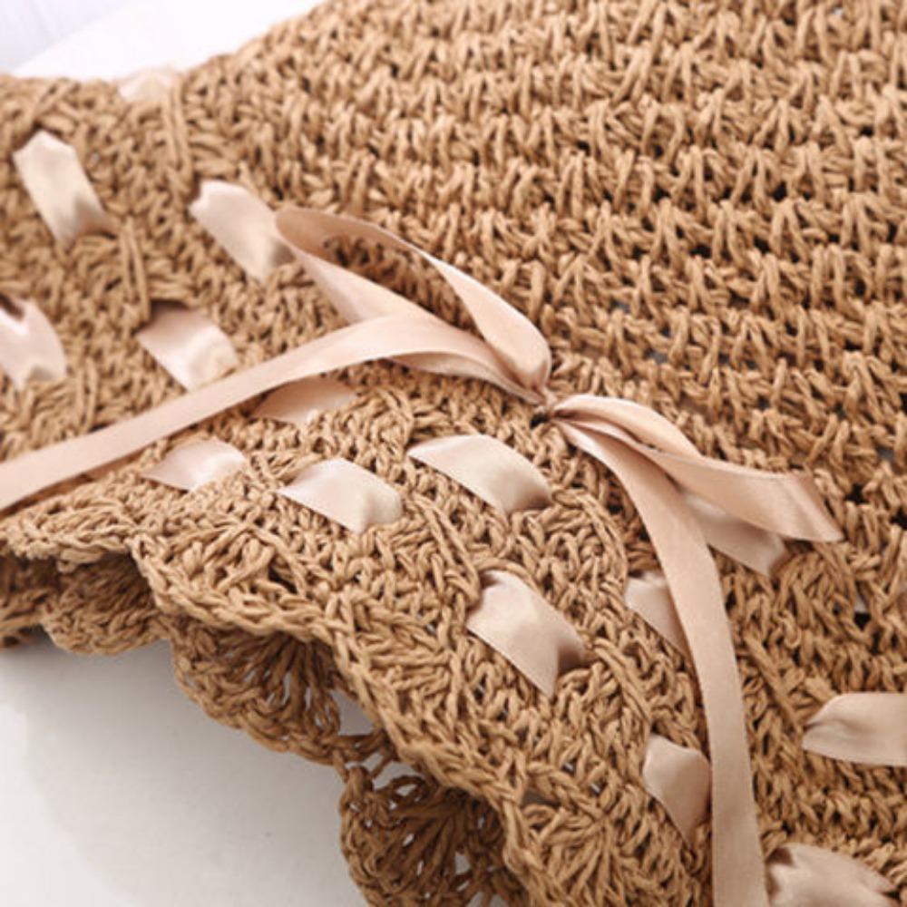Sun Hat Girl Summer Small Fresh Beach Hat Seaside Sun Protection Sun Hat Korean Version Versatile Bohemian Cool Straw Hat