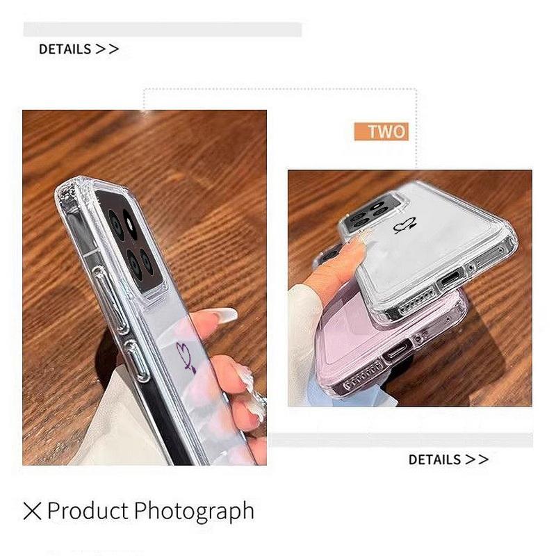 Love Heart Pattern Clear Case For Xiaomi Poco X6 X5 13t 11t Pro Redmi Note 13 12 11 Pro Shockproof Soft Silicone Lens Protection Case Cover