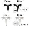 XTL2  1pcs ABS for Tesla Model 3 Mode Y Car Front Hood Logo Cover Emblem Sticker Styling Auto Body Rear Trunk Badge Accessories