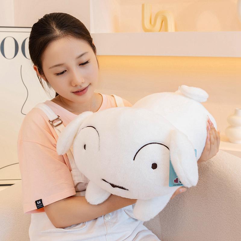 40/50cm Nohara Shiro Soft White Dog Plushies Stuffed Animal Puppy Plush Toy Sleeping Doll Birthday Gifts Girl Child