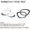 Headlight / Tail Lights Shell Cover Ring Decoration Trim Sticker for MINI Countryman Cooper F60 One JCW 2017-2023 / 2017-2019